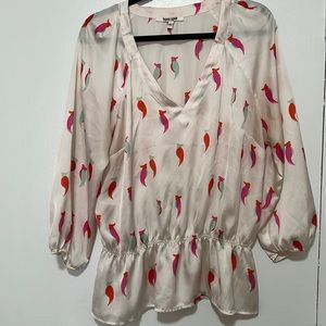 Bird satin shirt